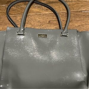 Kate Spade Gray Leather Tote Bag